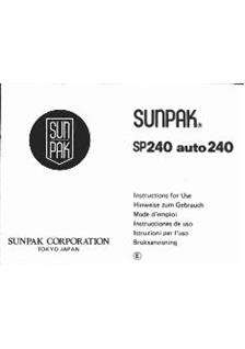 Sunpak 240 SP manual. Camera Instructions.